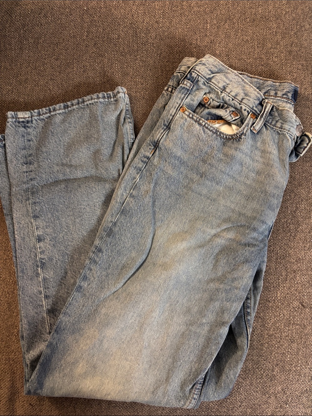 Aeropostale Women’s low rise baggy Jeans - Faded Light Blue